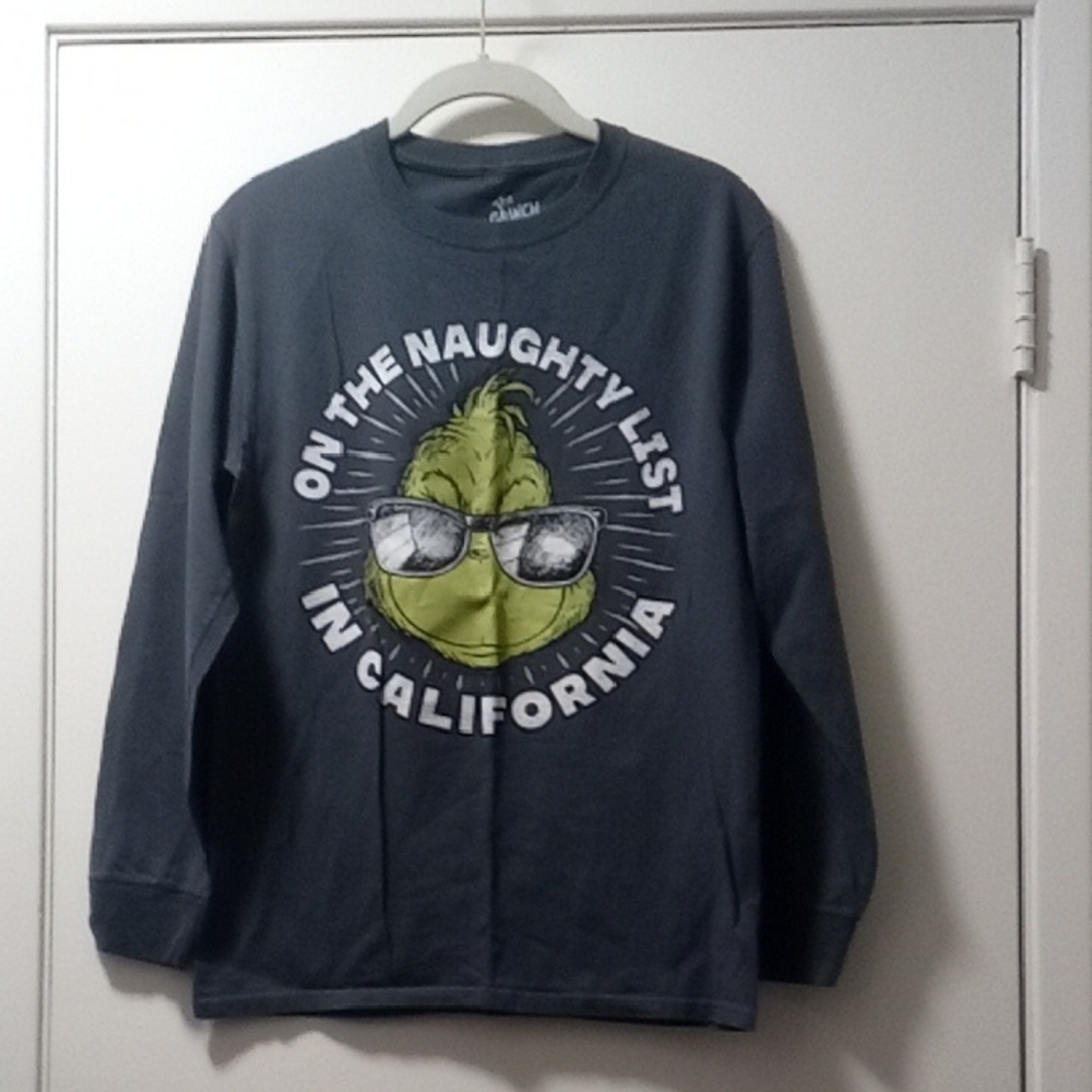 Green Long Sleeve Hoodie with Naughty List Graphic